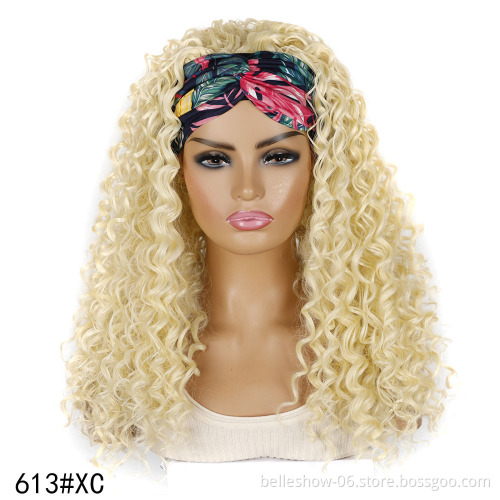 Hairband Wig Headgear Long Curly Hair  Headgear Headband Wig Cover Deep Curly Wig